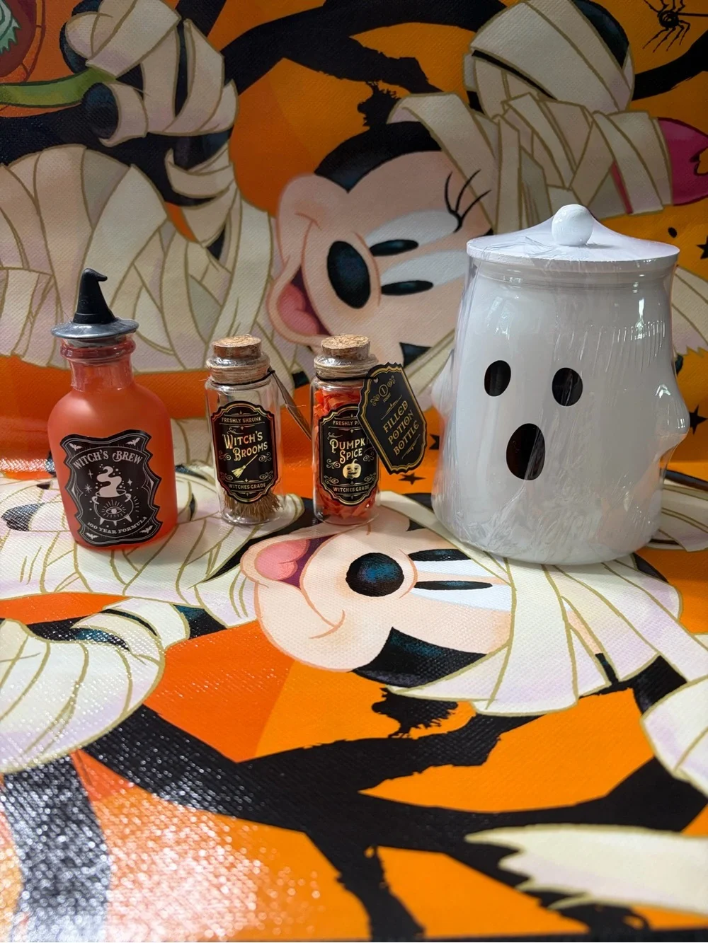 Target Halloween Ceramic Ghost Canister and Potion Bottles